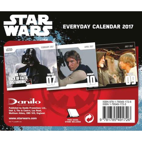 Star Wars 2017 Desktop Block Calendar with Easel Extra Image 2